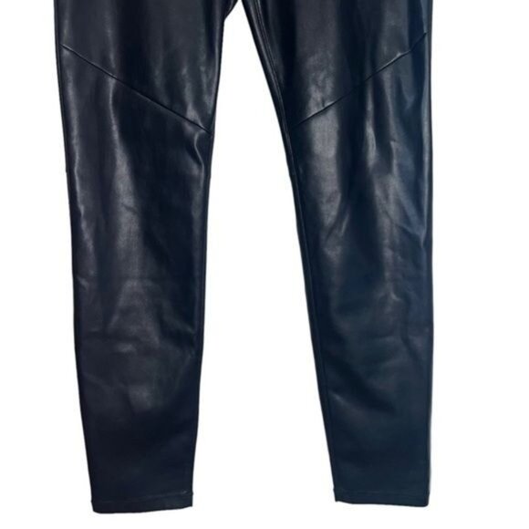 Free People for Urban Outfitters Black Faux Leather High-Waisted Skinny Pants 27 - Picture 3 of 12